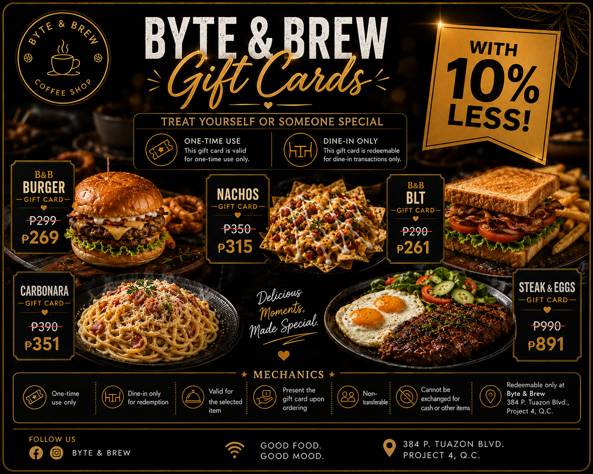 BYTE & BREW GIFT CARDS